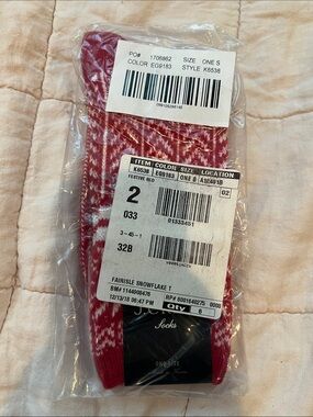 NWT JCrew Red Knit Socks